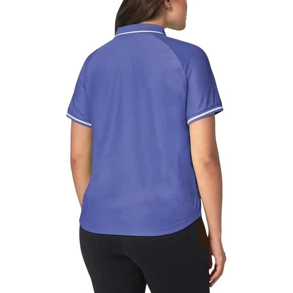 Mondetta Womens Size XXL Purplish Blue 1/4-Zip Short Sleeve Mesh Polo Shirt NWT - Picture 3 of 6